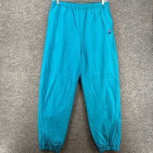 Vintage USA Olympics‎ Pants Mens L Blue Pull On Nylon Track Windbreaker Tapered